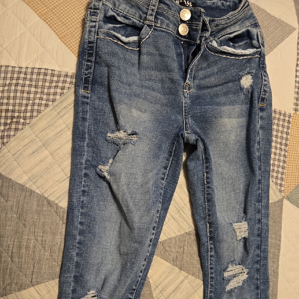 Almost Famous Distressed Denim Skinny Jeans